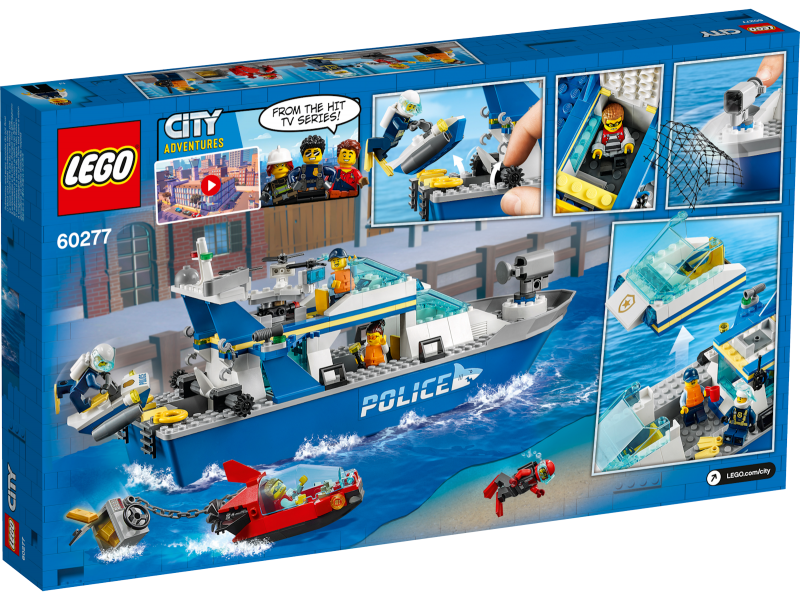 LEGO® City 60277 Policejní hlídková loď