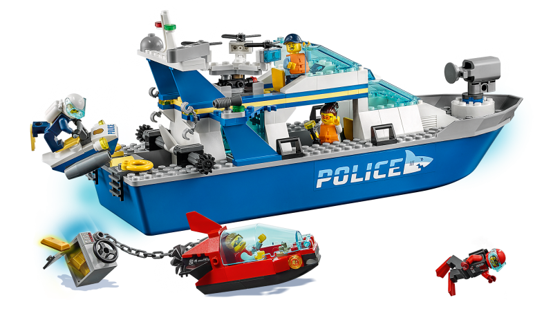 LEGO® City 60277 Policejní hlídková loď