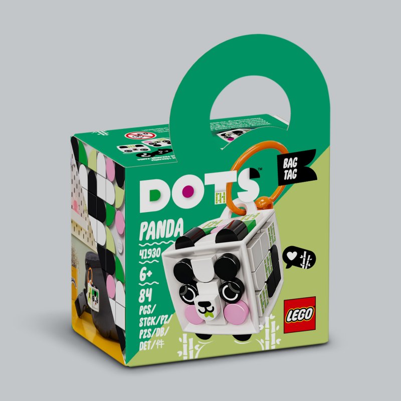 LEGO DOTS Ozdoba na tašku – panda 41930