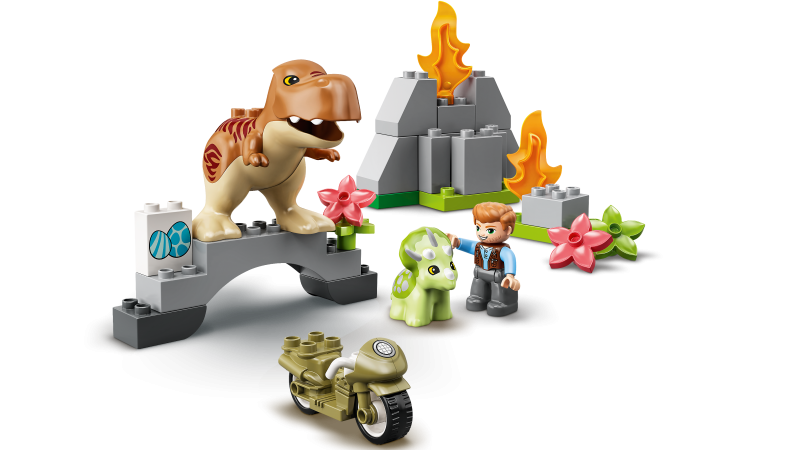 LEGO® DUPLO® Jurassic World™ 10939 T-Rex a Triceratops na útěku