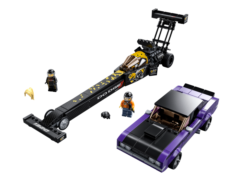 LEGO® Speed Champions 76904 Mopar Dodge//SRT Top Fuel Dragster a 1970 Dodge Challenger T/A