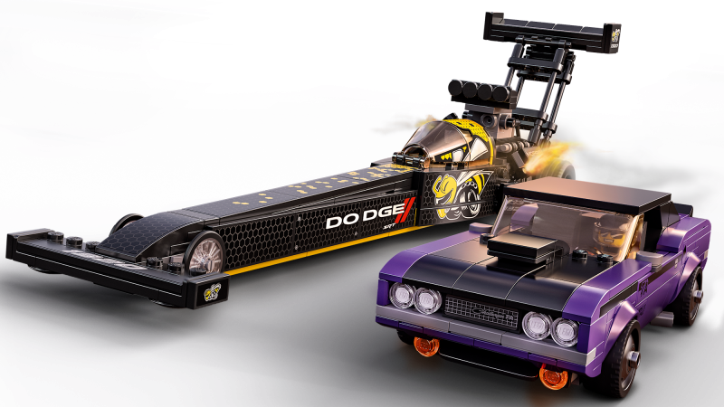 LEGO® Speed Champions 76904 Mopar Dodge//SRT Top Fuel Dragster a 1970 Dodge Challenger T/A