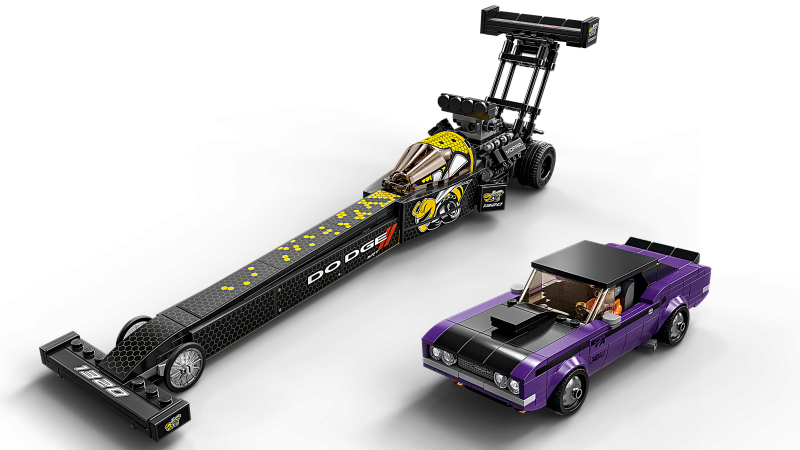 LEGO® Speed Champions 76904 Mopar Dodge//SRT Top Fuel Dragster a 1970 Dodge Challenger T/A