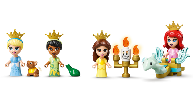 LEGO® │ Disney Princess™ 43193 Ariel, Kráska, Popelka a Tiana a jejich pohádková kniha dobrodružství