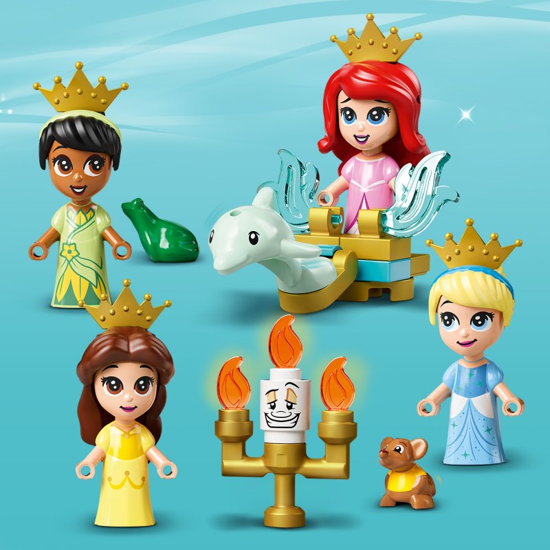 LEGO® │ Disney Princess™ 43193 Ariel, Kráska, Popelka a Tiana a jejich pohádková kniha dobrodružství
