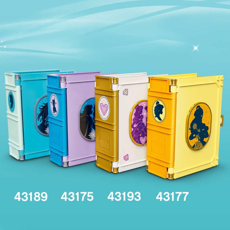 LEGO® │ Disney Princess™ 43193 Ariel, Kráska, Popelka a Tiana a jejich pohádková kniha dobrodružství