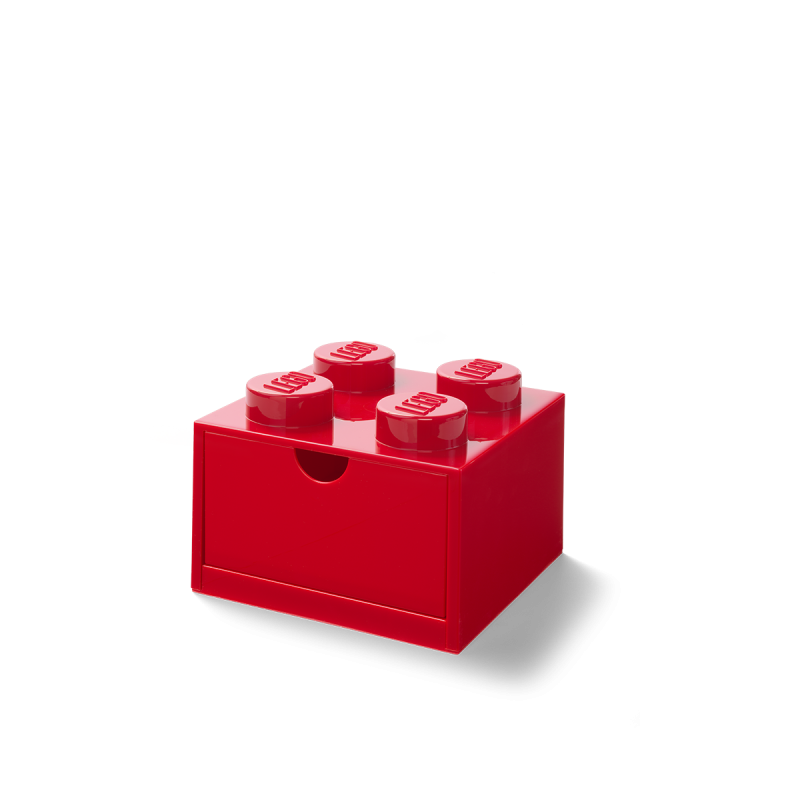 LEGO® stolní box 4 se zásuvkou - červená