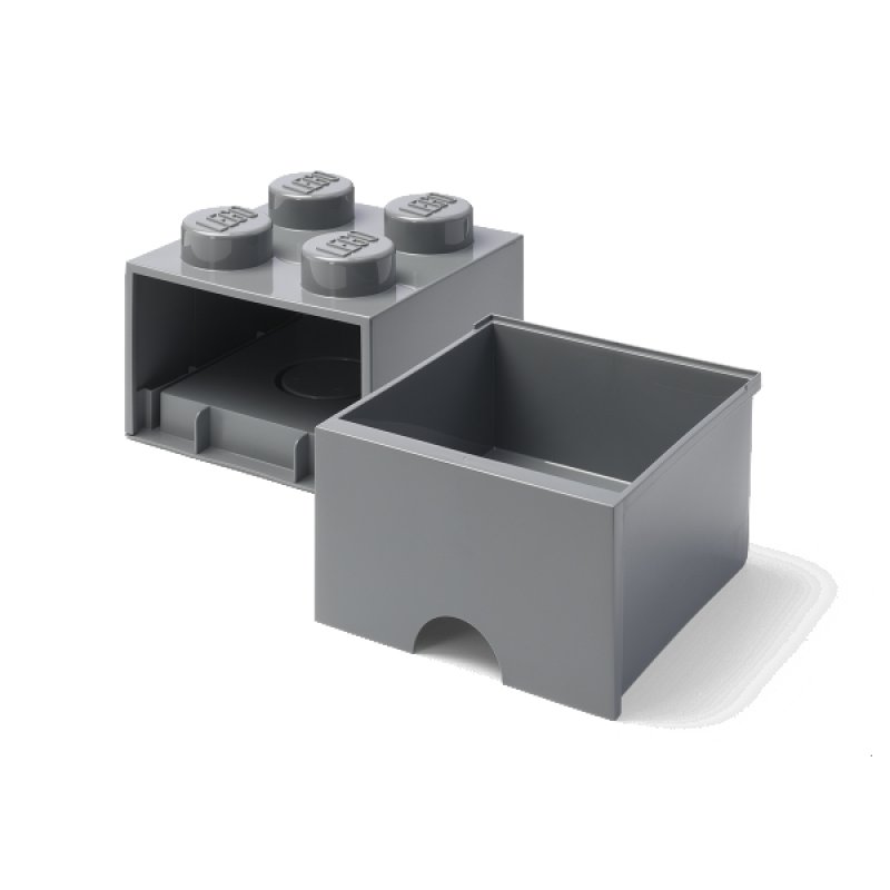 LEGO® úložný box 4 s šuplíkem tmavě šedá