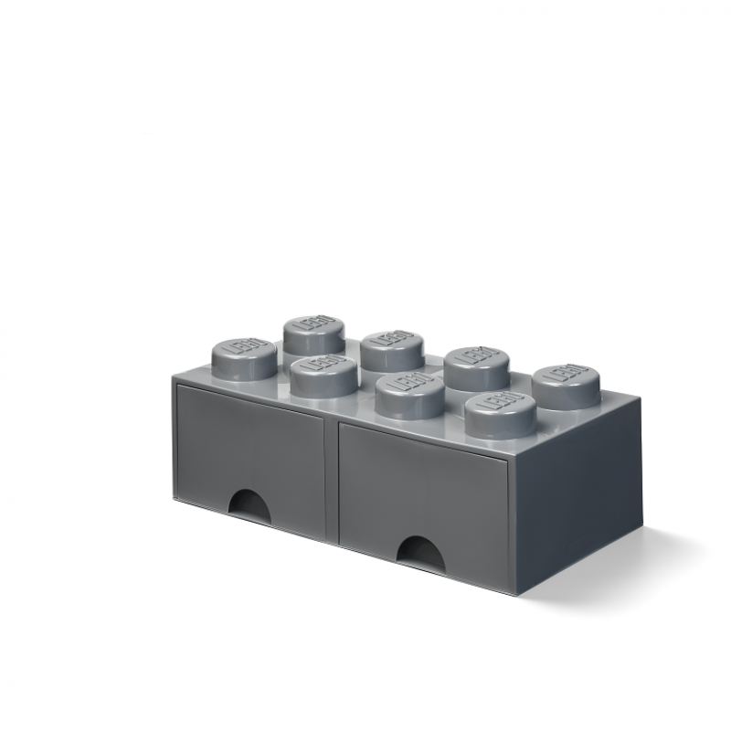 LEGO® úložný box 8 s šuplíky tmavě šedá