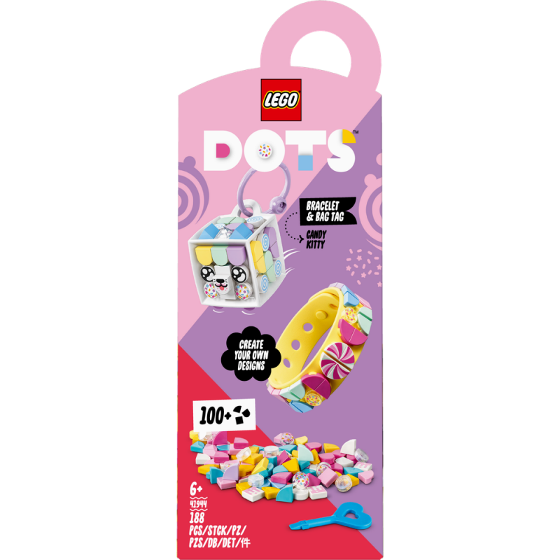 LEGO® DOTS 41944 Sladké koťátko – náramek & ozdoba na tašku