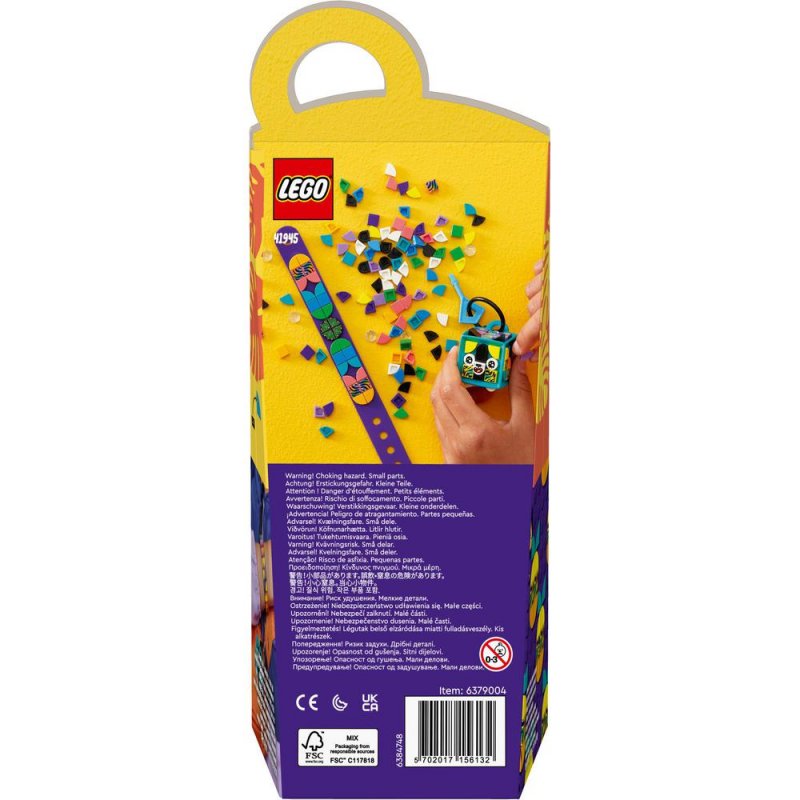 LEGO® DOTS 41945 Neonový tygr – náramek & ozdoba na tašku