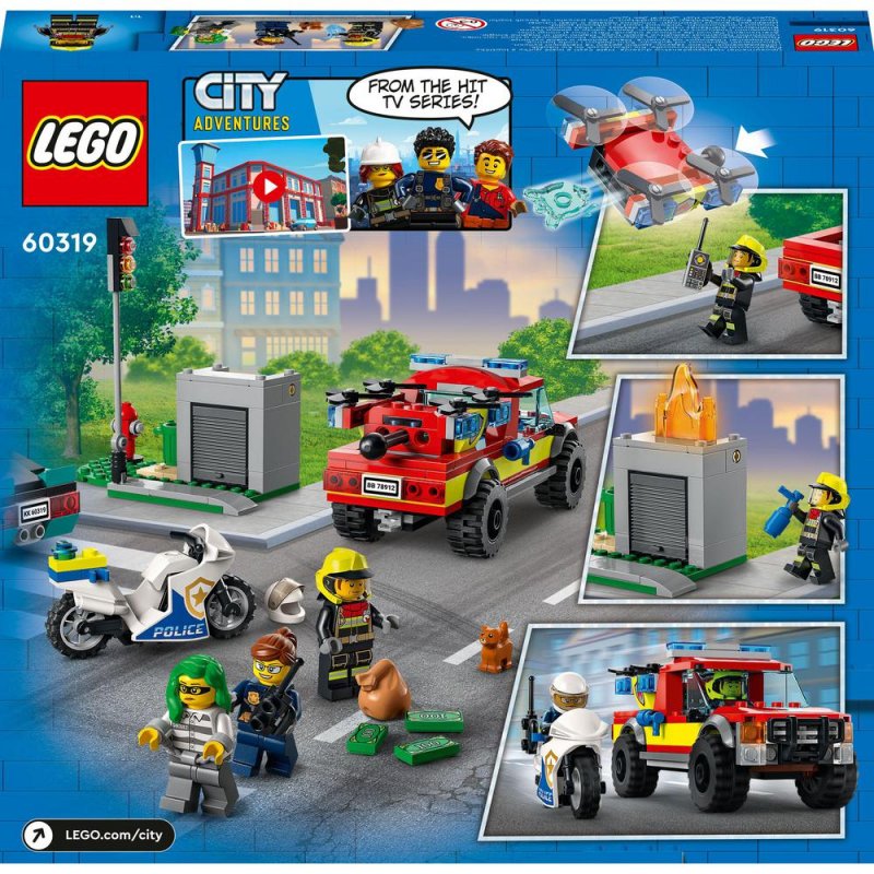 LEGO® City 60319 Hasiči a policejní honička