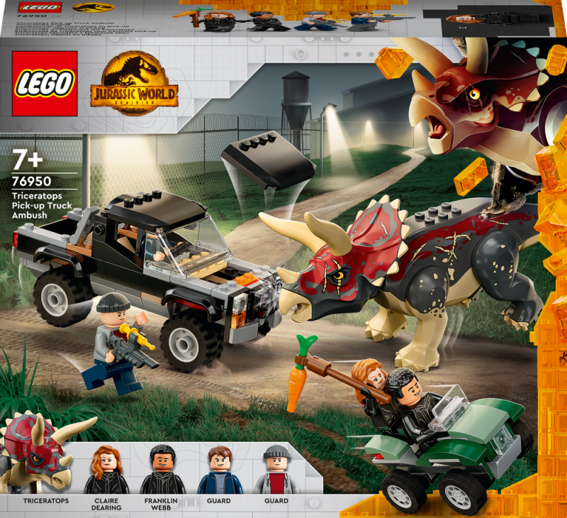 LEGO® Jurassic World™ 76950 Útok triceratopse na pick-up