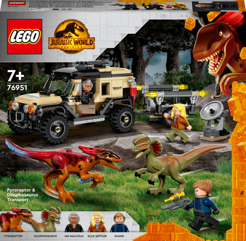 LEGO® Jurassic World™ 76951 Přeprava pyroraptora a dilophosaura