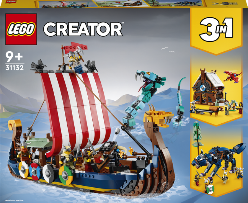 LEGO® Creator 31132 Vikingská loď a mořský had