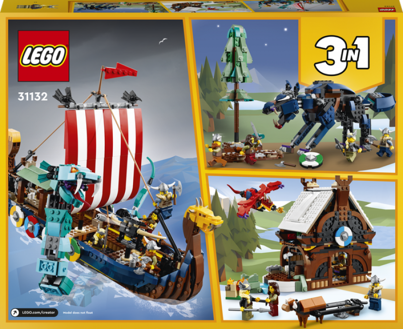 LEGO® Creator 31132 Vikingská loď a mořský had