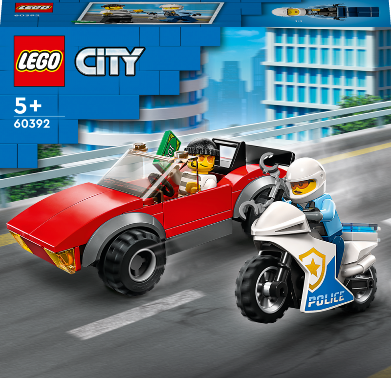 LEGO® City 60392 Honička auta s policejní motorkou