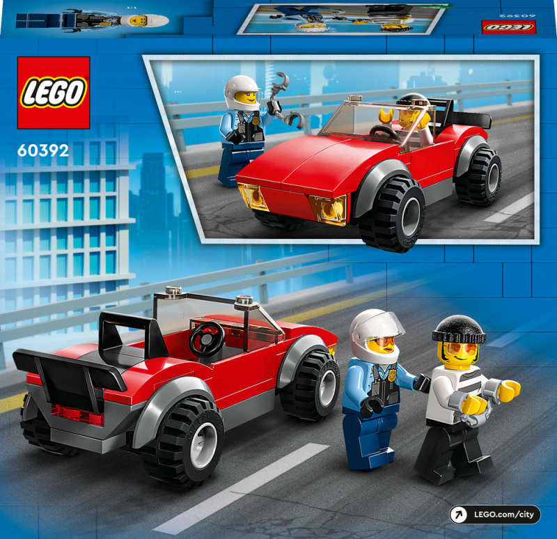 LEGO® City 60392 Honička auta s policejní motorkou