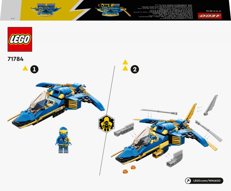 LEGO® NINJAGO® 71784 Jayova blesková stíhačka EVO