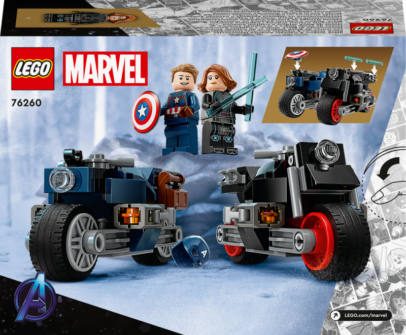 LEGO® Marvel 76260 Black Widow a Captain America na motorkách