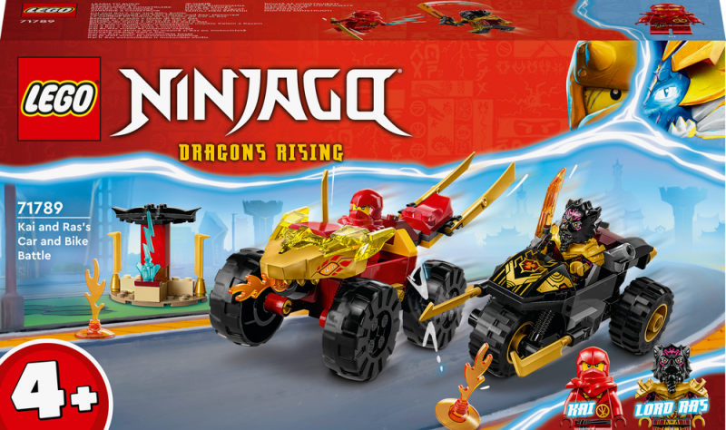 LEGO® NINJAGO® 71789 Kai a Ras v duelu auta s motorkou