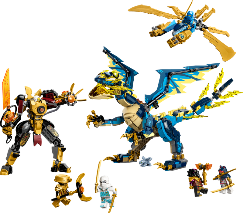 LEGO® NINJAGO® 71796 Živelný drak proti robotovi císařovny