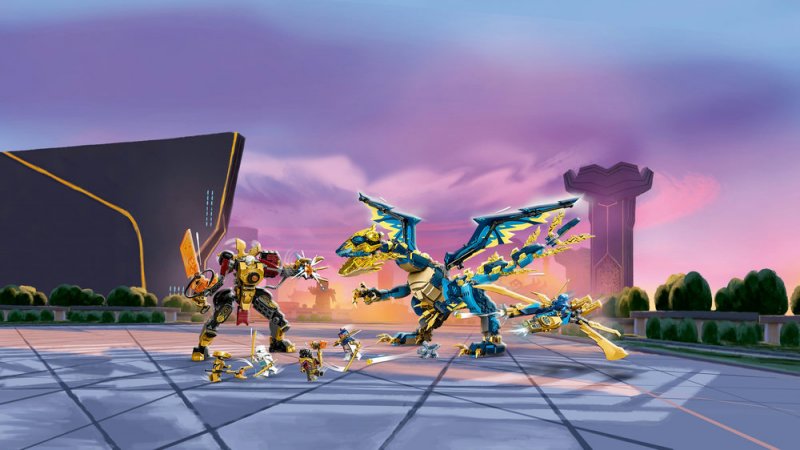 LEGO® NINJAGO® 71796 Živelný drak proti robotovi císařovny