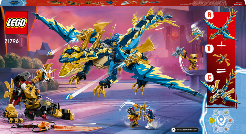 LEGO® NINJAGO® 71796 Živelný drak proti robotovi císařovny