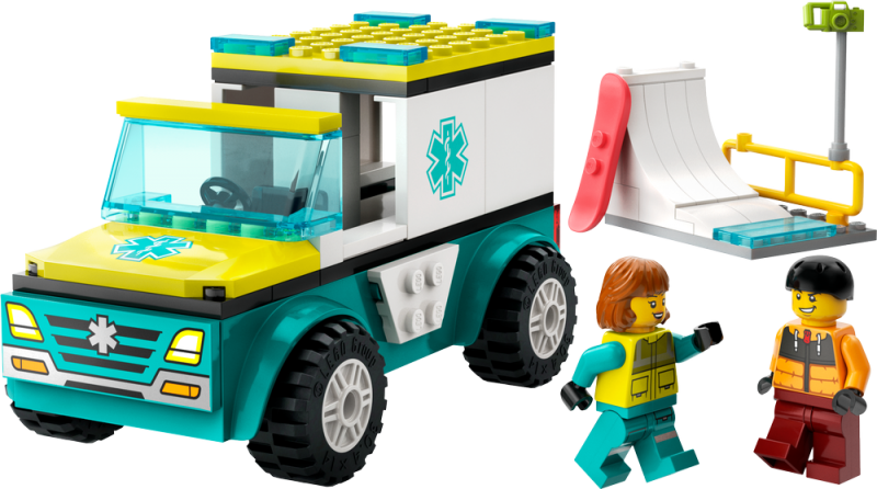 LEGO® City 60403 Sanitka a snowboardista