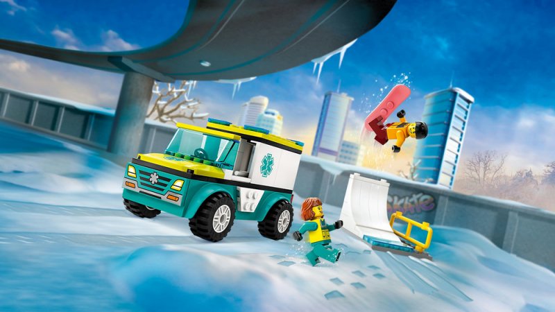 LEGO® City 60403 Sanitka a snowboardista