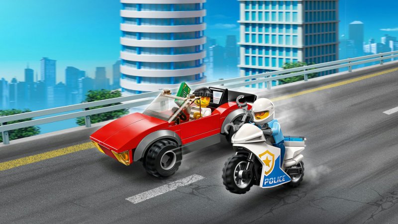 LEGO® City 60392 Honička auta s policejní motorkou