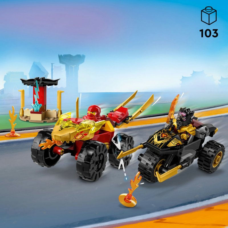 LEGO® NINJAGO® 71789 Kai a Ras v duelu auta s motorkou