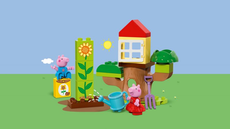 LEGO® DUPLO® 10431 Prasátko Peppa – zahrada a dům na stromě