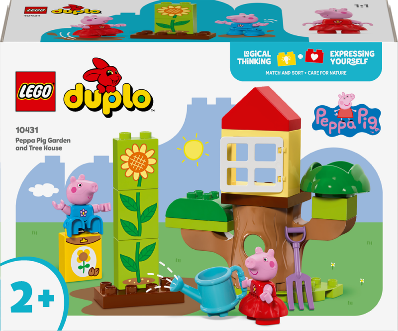 LEGO® DUPLO® 10431 Prasátko Peppa – zahrada a dům na stromě