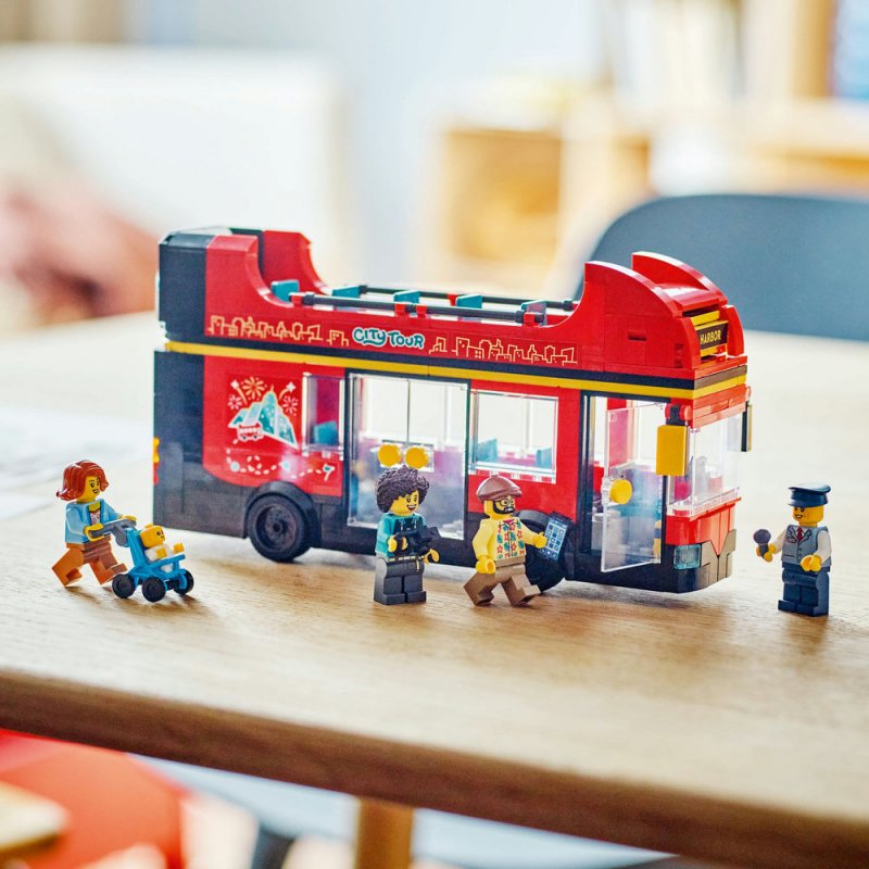 LEGO® City 60407 Červený dvoupodlažní vyhlídkový autobus