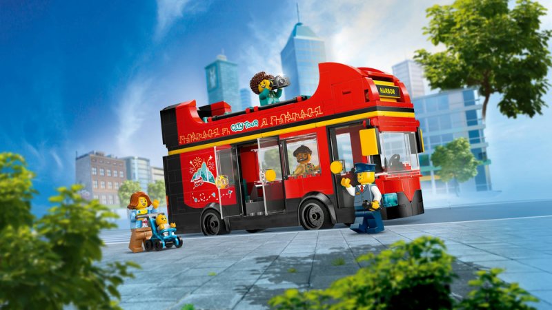 LEGO® City 60407 Červený dvoupodlažní vyhlídkový autobus