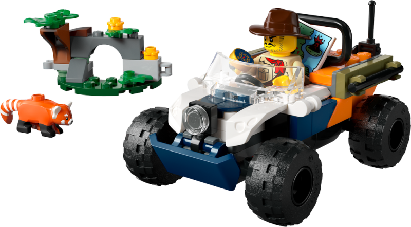 LEGO® City 60424 Čtyřkolka na průzkum džungle – mise panda červená