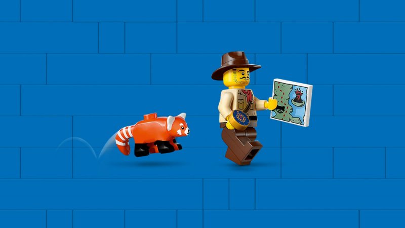 LEGO® City 60424 Čtyřkolka na průzkum džungle – mise panda červená