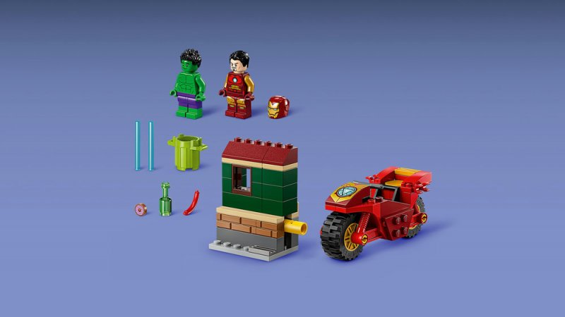 LEGO® Marvel 76287 Iron Man s motorkou a Hulk