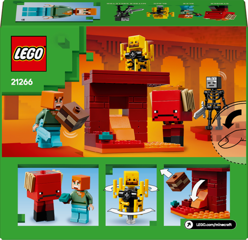 LEGO® Minecraft® 21266 Lávová bitva v Netheru