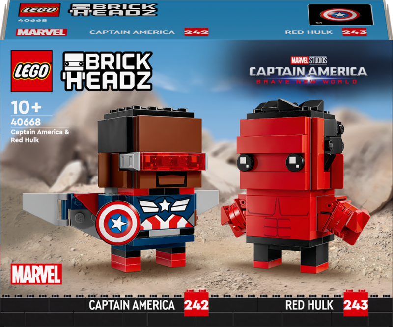 LEGO® BrickHeadz™ Marvel 40668 Figurky Kapitána Ameriky a Červeného Hulka