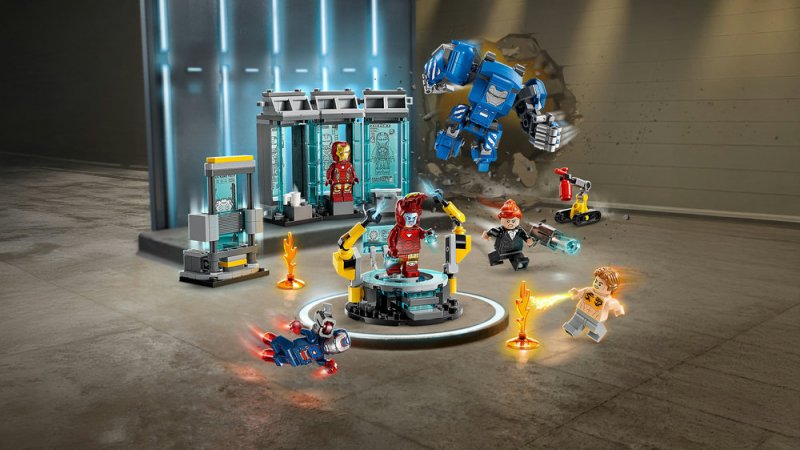 LEGO® │ Marvel 76315 Iron Man a jeho laboratoř: Síň brnění