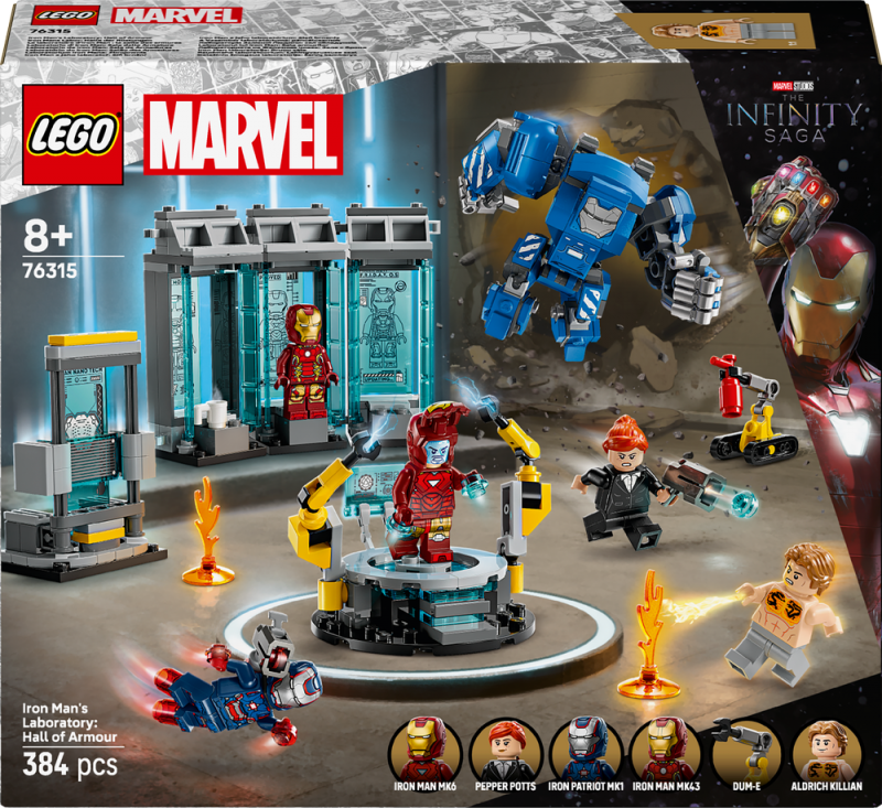 LEGO® │ Marvel 76315 Iron Man a jeho laboratoř: Síň brnění