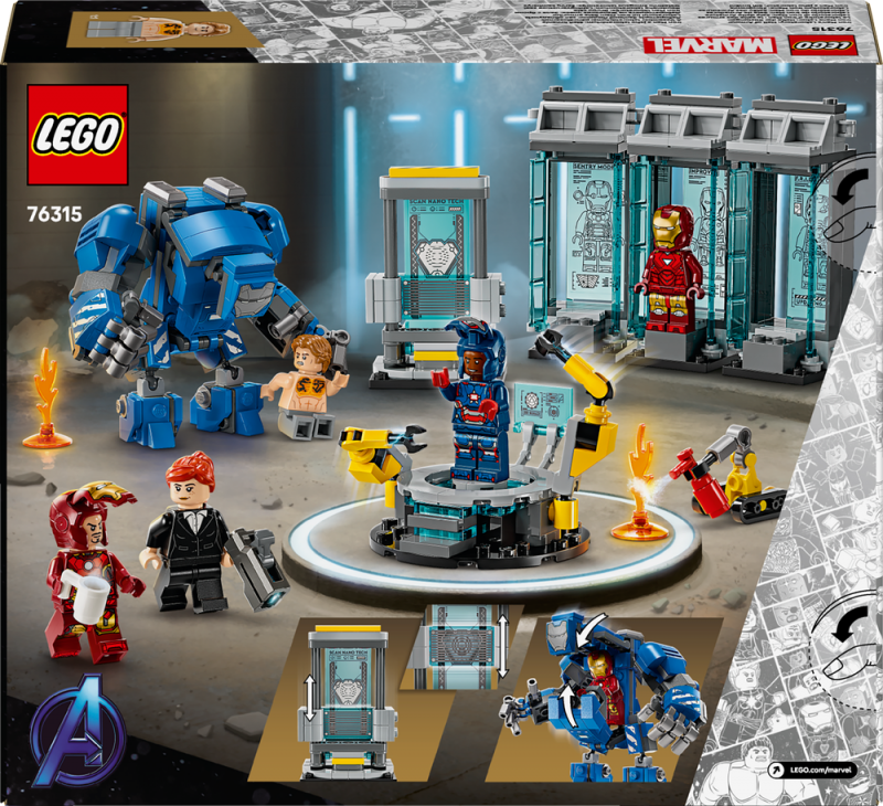 LEGO® │ Marvel 76315 Iron Man a jeho laboratoř: Síň brnění