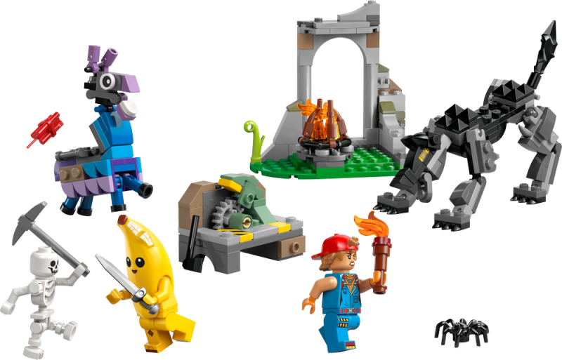LEGO® Fortnite® 77075 Peely a Sparkplug a jejich tábořiště