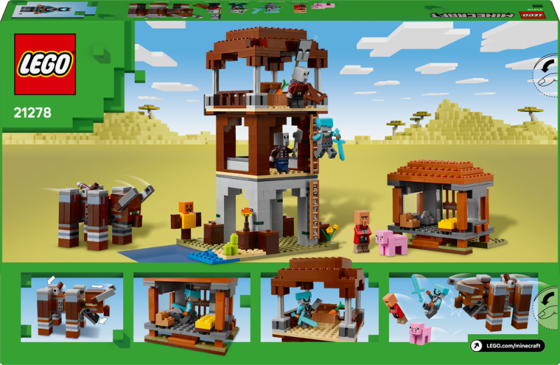 LEGO® Minecraft® 21278 Základna plenitelů a Ničitel