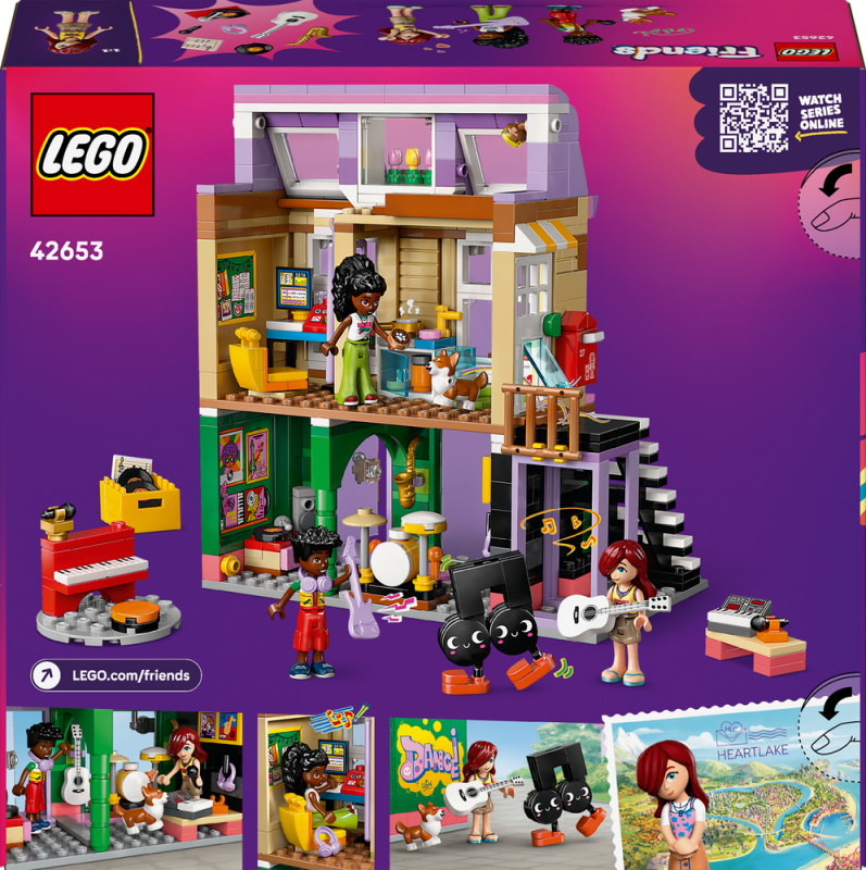 LEGO® Friends 42653 Obchod s hudebninami a byt