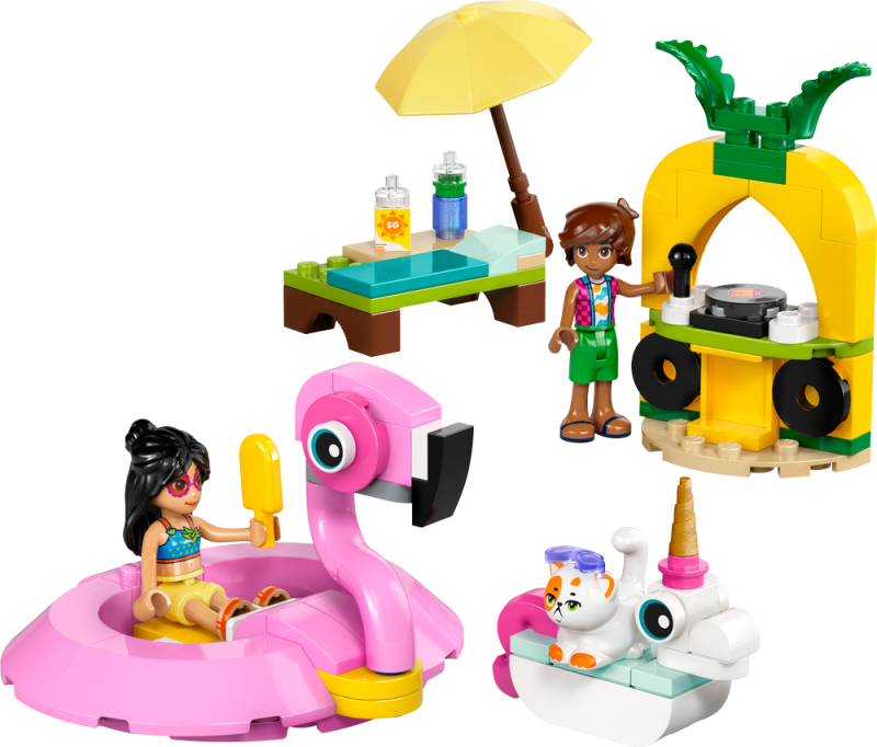 LEGO® Friends 42658 Zábava u bazénu s jednorožcem a plameňákem