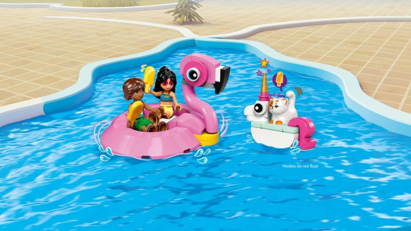 LEGO® Friends 42658 Zábava u bazénu s jednorožcem a plameňákem