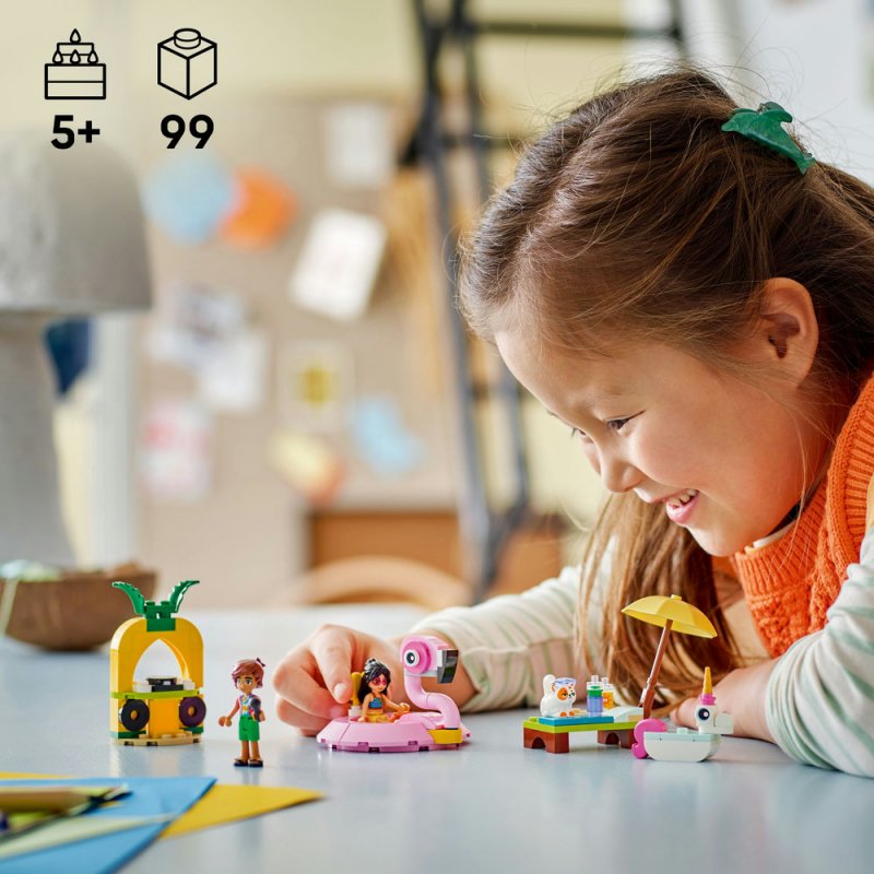LEGO® Friends 42658 Zábava u bazénu s jednorožcem a plameňákem
